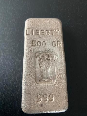 Zilverbaar Liberty 500 gram 999 beschikbaar voor biedingen