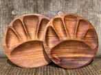 Vintage teakhouten serveerschaal hapjesschaal monkey platter, Antiek en Kunst, Antiek | Keukenbenodigdheden, Ophalen