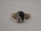 Zilveren Yin Yang ring maat 17,5 nr.930, Sieraden, Tassen en Uiterlijk, Ringen, Verzenden, Zo goed als nieuw, 17 tot 18, Dame
