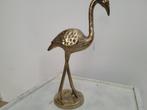 schitterende metalen lopende flamingo messing, Ophalen of Verzenden, Zo goed als nieuw, Dier