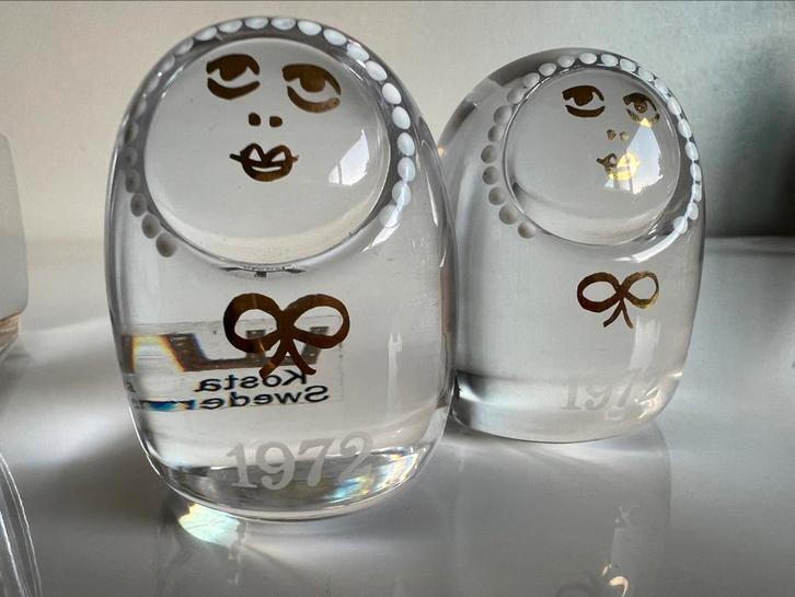 2 Vintage Kosta Boda Family ‘Twins’ 1972 Ann Göran Wärff, Antiek en Kunst, Antiek | Glas en Kristal, Ophalen of Verzenden
