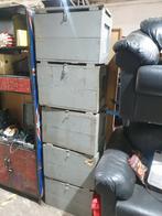 Leuke reiskisten vintage brocante met oude teksten ceder hou, Ophalen, Minder dan 50 cm, Gebruikt, 50 tot 100 cm