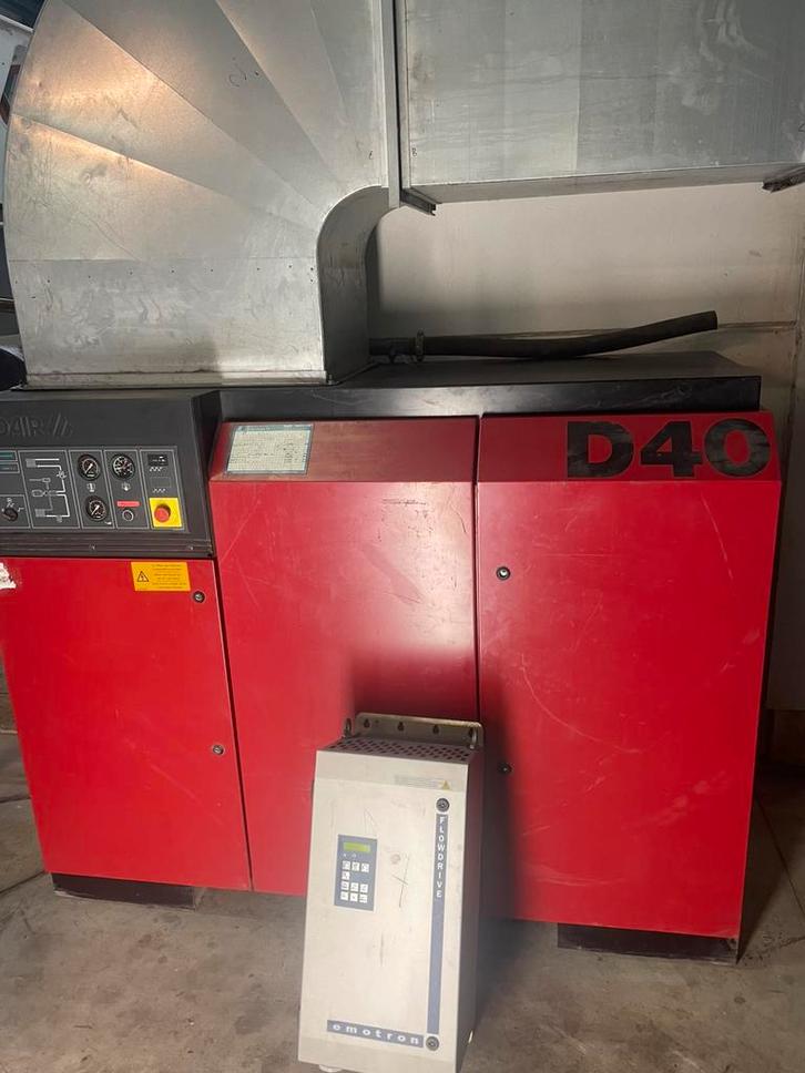 Zware schroefcompressor ECOAIR D40, Doe-het-zelf en Verbouw, Compressors, Gebruikt, 10 bar of meer, 100 liter of meer, 800 liter/min of meer
