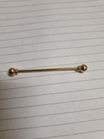 dasspeld goud kleurig dubbele knop, Ophalen of Verzenden, 'T Olde Gre-j, Info@toldegrej.nl, Endepoelstraat 20f Didam