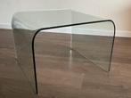 Vintage Design Salontafel Bijzet-tafel Gebogen Glas Waterfal, Ophalen, 50 tot 100 cm, Angelo Cortesi, Fiam in Italië Jaren 70 / 80