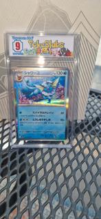 Vaporeon graded 9 japans holo, Ophalen of Verzenden, Zo goed als nieuw, Losse kaart