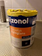 Ongeopend! Wijzonol zijdeglans metaallak zwart buiten 0.75L, Nieuw, Lak, Ophalen of Verzenden, Zwart