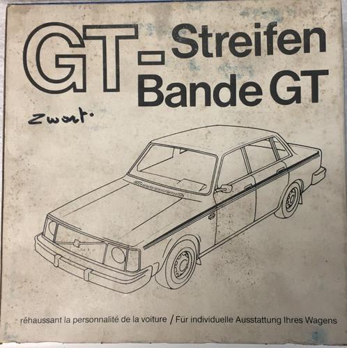 Incomplete set. Volvo GT-striping voor 4-deurs 144 244 zwart, Auto diversen, Auto-accessoires, Nieuw, Ophalen of Verzenden