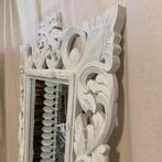 Barok Spiegel - houten lijst – wit - 210 x 100cm-TTM Wonen, TTM Wonen, Meubels – (Perzische) Tapijten en Woonaccessoires, 200 cm of meer