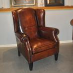 Grote schapenlederen oorfauteuil Lounge Atelier, Huis en Inrichting, Fauteuils, Ophalen, Zo goed als nieuw, Leer