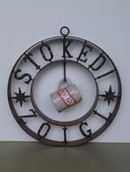 Stoked! Zoigl beer bier reclame-bord ijzer staal d= 52cm, Verzamelen, Ophalen of Verzenden, Gebruikt, Reclamebord, Plaat of Schild