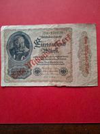 1000 Mark 1922 overdruk 1 miljard Mark, Ophalen of Verzenden, Duitsland