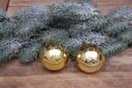 2 Kerstballen goudkleur (kunsstof), Diversen, Ophalen of Verzenden, Nieuw