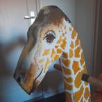 Handgemaakte houten giraffe. Leren zadel., Ophalen, Nieuw