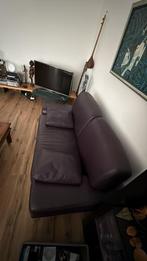 Tekoop mooie lederen bank, Huis en Inrichting, Banken | Bankstellen, Ophalen of Verzenden, Zo goed als nieuw, 75 tot 100 cm