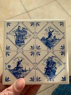Delfts Blauw Tegel met Molens en Schepen, Antiek en Kunst, Ophalen of Verzenden