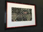 Kunstwerk Arabische vrouw met Henna versieringen 65x51cm, Ophalen of Verzenden