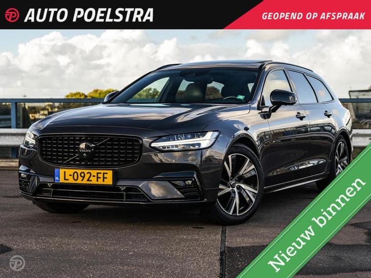 Volvo V90 2.0 B4 R-Design Panoramadak Trekhaak HUD Rondomzic, Auto's, Volvo, Bedrijf, Te koop, V90, 360° camera, ABS, Achteruitrijcamera