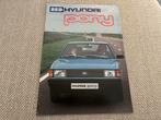 Folder Hyundai Pony, Ophalen of Verzenden, Zo goed als nieuw, Overige merken
