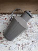 Brocante/vintage emaille melkkan met deksel/ allegonda, Ophalen of Verzenden