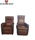 Easysit Set Staopstoel en Fauteuil Bruin Leder, Minder dan 50 cm, Minder dan 75 cm, Leer, Ophalen of Verzenden
