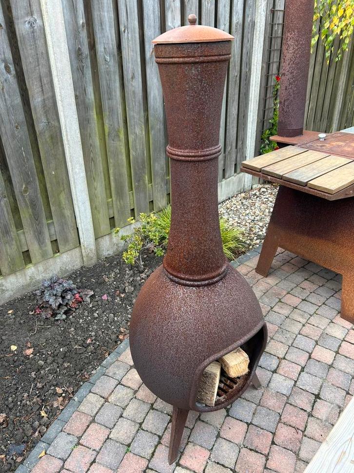Gietijzer Tuinhaard, potkachel, terraskachel, Tuin en Terras, Tuinhaarden, Zo goed als nieuw, Ophalen