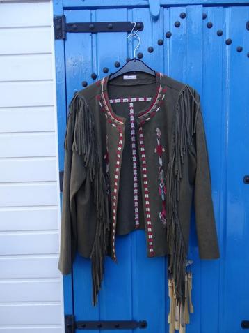 MISS ETAM BOHO WESTERN FRANJE JASJE MET BORDUUR MT 50- beschikbaar voor biedingen