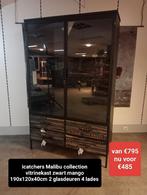 Nieuwe icatchers Malibu collection vitrinekast 190cm €485, Ophalen, 100 tot 150 cm, ., Industrieel landelijk brocante barok koloniaal boheems