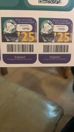 2 kaartjes voor Blijdorp geldig tot 31-12-2025 12,50 elk, Tickets en Kaartjes, Twee personen, Ticket of Toegangskaart