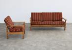brutalist bank | vintage sofa | jaren 60 | eiken, Hout, Gebruikt, ., 150 tot 200 cm