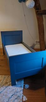 Peuter bed, blauwgrijs, 120x70cm, Gebruikt, 70 tot 85 cm, Minder dan 140 cm, Ophalen