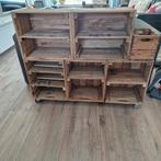 Houten fruitkisten als SCHOENENKAST op wielen, Ophalen, Minder dan 50 cm, 100 tot 150 cm, Zo goed als nieuw