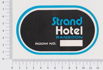 Sticker - Strand Hotel, Rangoon, Myanmar