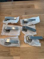 Rvs deurklinken 6 stuks, Ophalen of Verzenden, Gebruikt, Rvs, Klink of Kruk