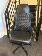 Trendy bureaustoel met lichtblauw accent, Ophalen, Zwart, Zo goed als nieuw, Bureaustoel