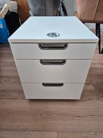 Witte ladekast met 3 lades, Ophalen, Kunststof, 50 tot 100 cm, Zo goed als nieuw