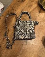 Tas en schoenen met slangenprint, Ophalen of Verzenden, Gebruikt, Zwart, Handtas