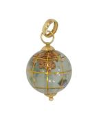 Globe wereldbol 18k gouden ketting hanger handgemaakt unisex, Voordeelsieraden, Verzenden, Zo goed als nieuw, Info@voordeelsieraden.nl