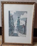 Prachtige kleuren ets. Michaelkerk Hamburg, Ophalen of Verzenden