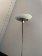 Mooie vloerlamp van RVS met melkglas - design lamp, Ophalen of Verzenden, Gebruikt