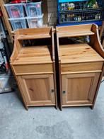 2 Ikea Nachtkastjes Eikenhout, Gebruikt, Minder dan 45 cm, Ophalen of Verzenden, Minder dan 55 cm