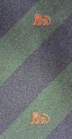 ING Bank stropdas groen met blauwe strepen en ING leeuw, Verzamelen, Verzenden, Nieuw, Gebruiksvoorwerp