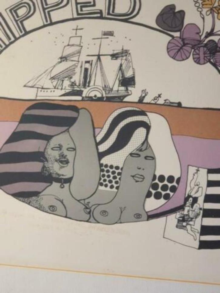 Zeefdruk jan v wensveen shipped kunst striptekenaar haarlem, Antiek en Kunst, Kunst | Litho's en Zeefdrukken, Ophalen