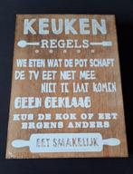 Houten Keuken Tekstbord - Keukenregels, Ophalen of Verzenden