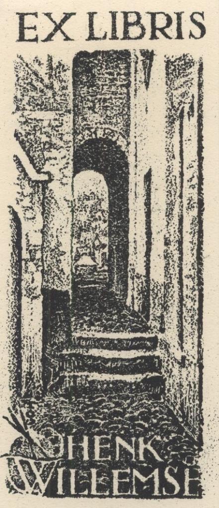 0613 Ex Libris Nederland : Harry Corvers, 1945, Antiek en Kunst, Kunst | Etsen en Gravures, Verzenden