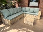 Steigerhout hoekbank loungeset tuinbank loungebank hoekset, Ophalen of Verzenden, Nieuw, Steigerhout, Hocker