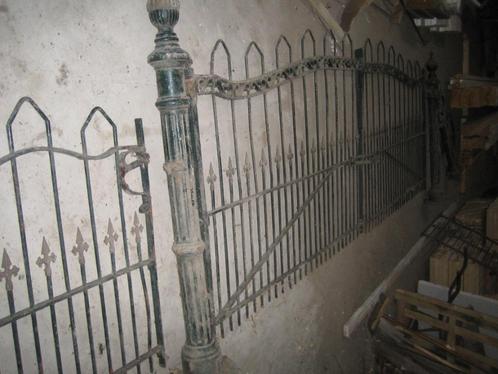 antiek massief smeedijzeren sierhek / poort, Tuin en Terras, Tuinpoorten, Gebruikt, Draaipoort, IJzer, 150 tot 200 cm, 200 cm of meer