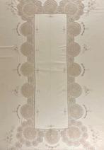 Antiek Frans tafelkleed met 12 servetten Richelieu handwerk, Ophalen of Verzenden, Gebruikt, Rechthoek