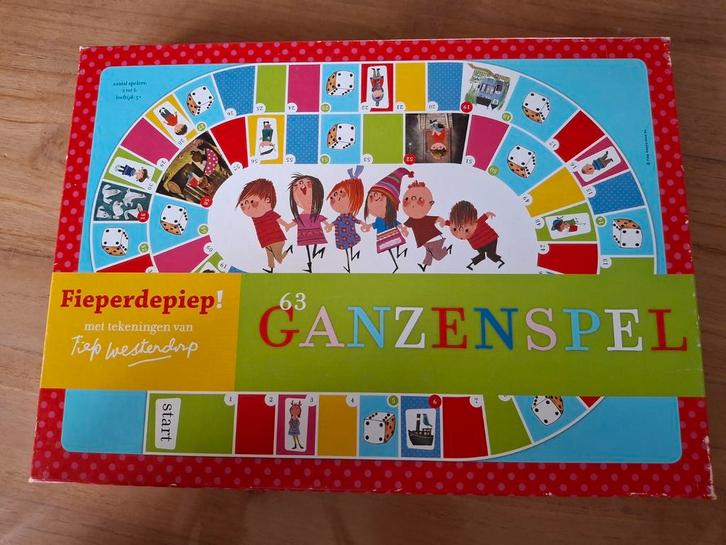 Ganzenbord Fiep Westendorp, Hobby en Vrije tijd, Gezelschapsspellen | Bordspellen, Gebruikt, Een of twee spelers, Drie of vier spelers