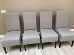 Set van 4 prachtige eettafel stoelen in grijze kleur, Huis en Inrichting, Tafels | Eettafels, Ophalen, Zo goed als nieuw, Rond